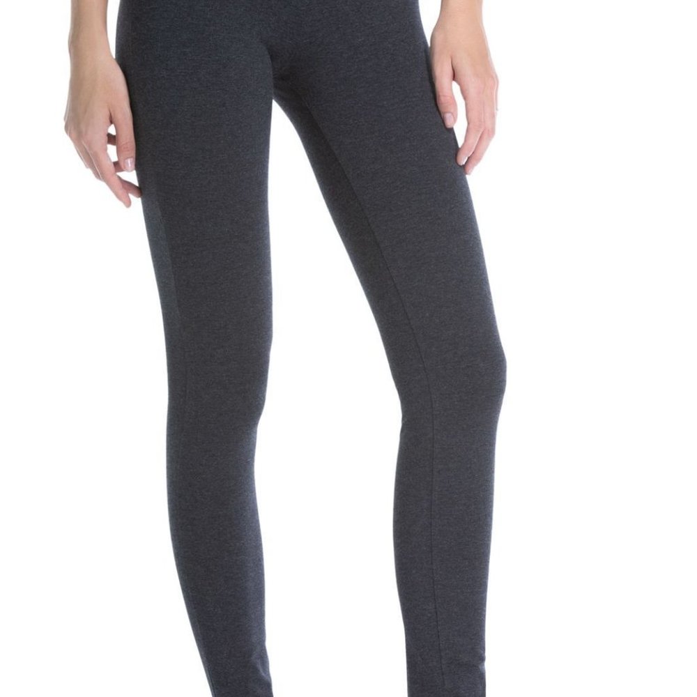 Fishers Finery Light Gray Bamboo Leggings, Small